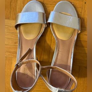 Urban Outfitters Metallic Silver Sandals